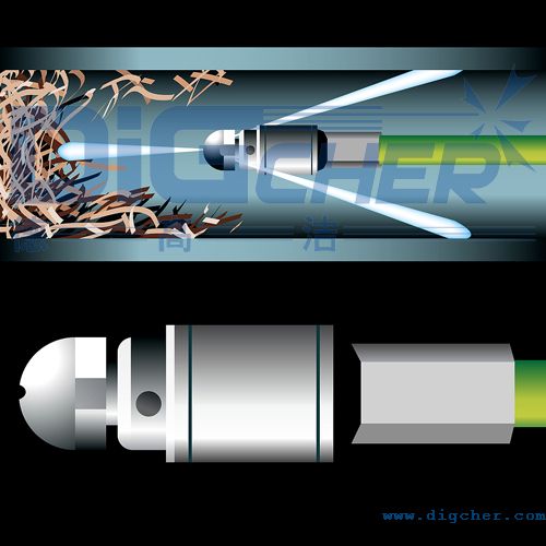 管道清洗噴頭清洗作業(yè)示意圖